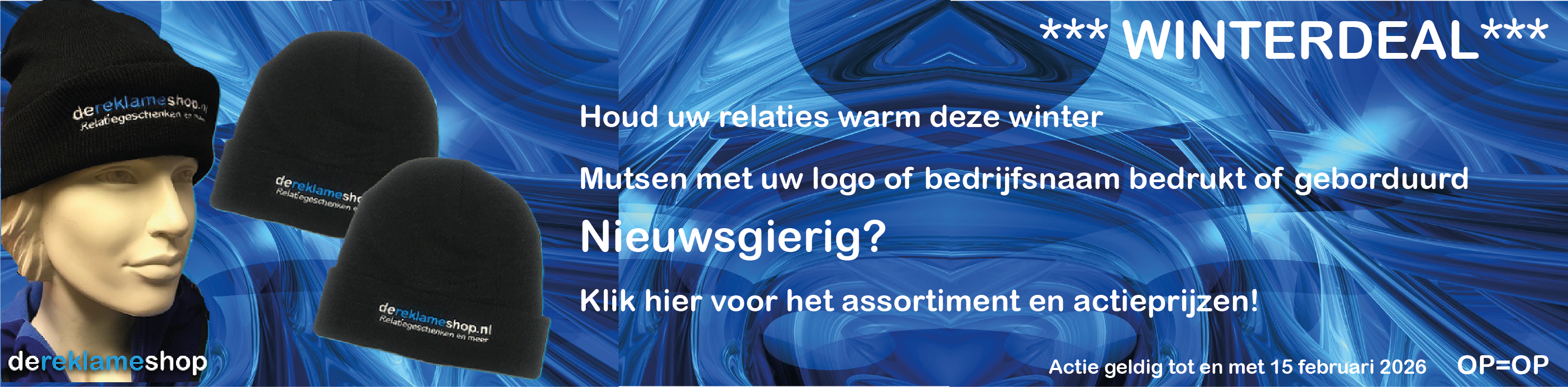 Winterdeal 2025 Mutsen bedrukt en geborduurd 